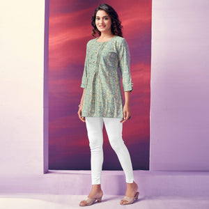 green-floral-foil-printed-chanderi-silk-top
