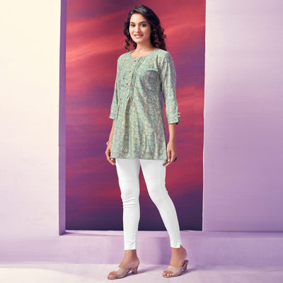 green-floral-foil-printed-chanderi-silk-top