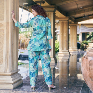 green-foil-printed-chanderi-silk-co-ord-set