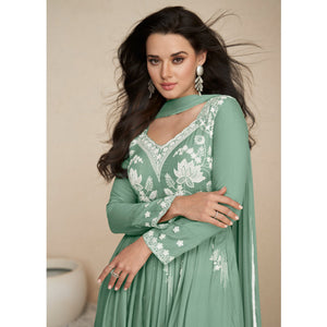 green-lucknowi-embroidered-rayon-palazzo-suit-1