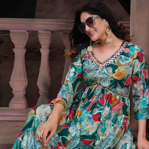 green-floral-printed-rayon-alia-cut-salwar-suit