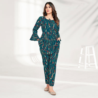 Morpich Foil Printed Rayon Co Ord Set