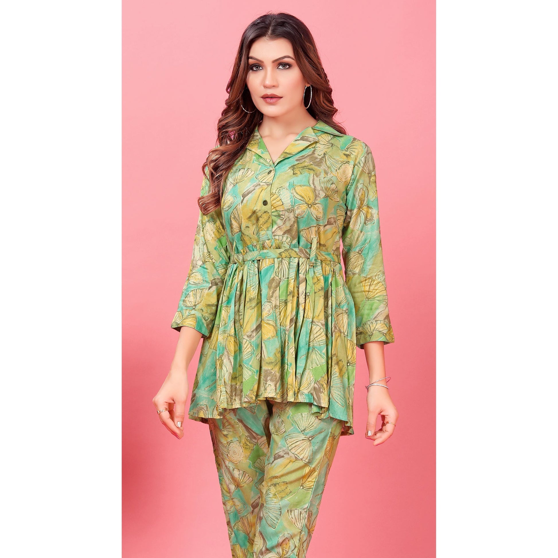 green-floral-printed-rayon-co-ord-set