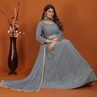 grey-floral-sequins-embroidered-georgette-gown