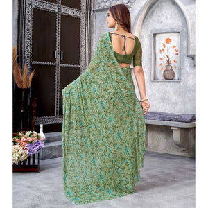 green-floral-printed-georgette-saree-16