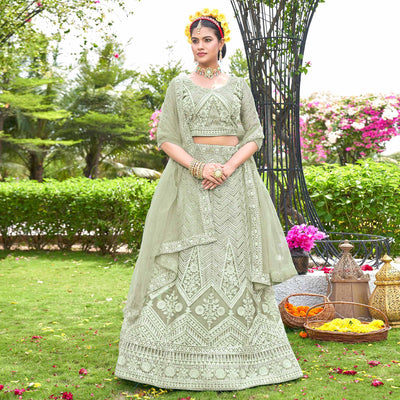 green-sequins-floral-embroidered-net-semi-stitched-lehenga-choli