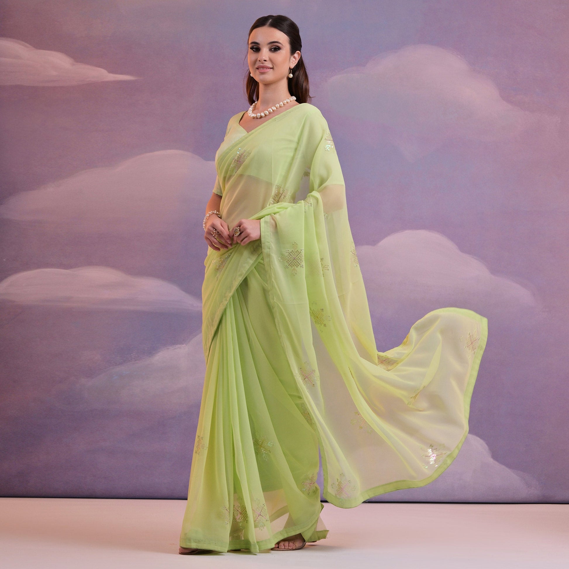 green-sequins-embroidered-georgette-saree-8