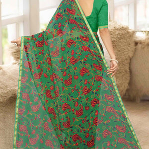 green-printed-chiffon-saree-with-lace-border-9