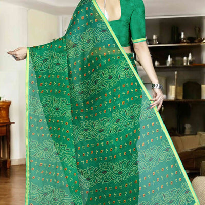 green-bandhani-printed-chiffon-saree-with-lace-border-6