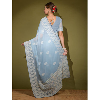 grey-floral-embroidered-georgette-saree-1