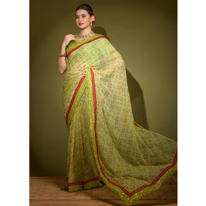green-patola-foil-printed-georgette-saree-with-embroidered-border