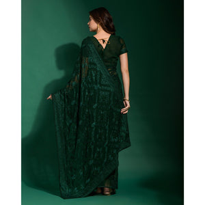 green-floral-embroidered-georgette-saree