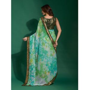 green-printed-with-sequins-border-chiffon-saree