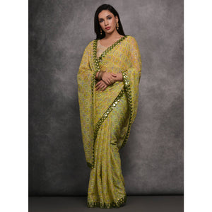 green-foil-printed-with-mirror-work-georgette-saree