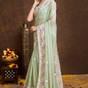 green-floral-sequins-embroidered-organza-silk-saree