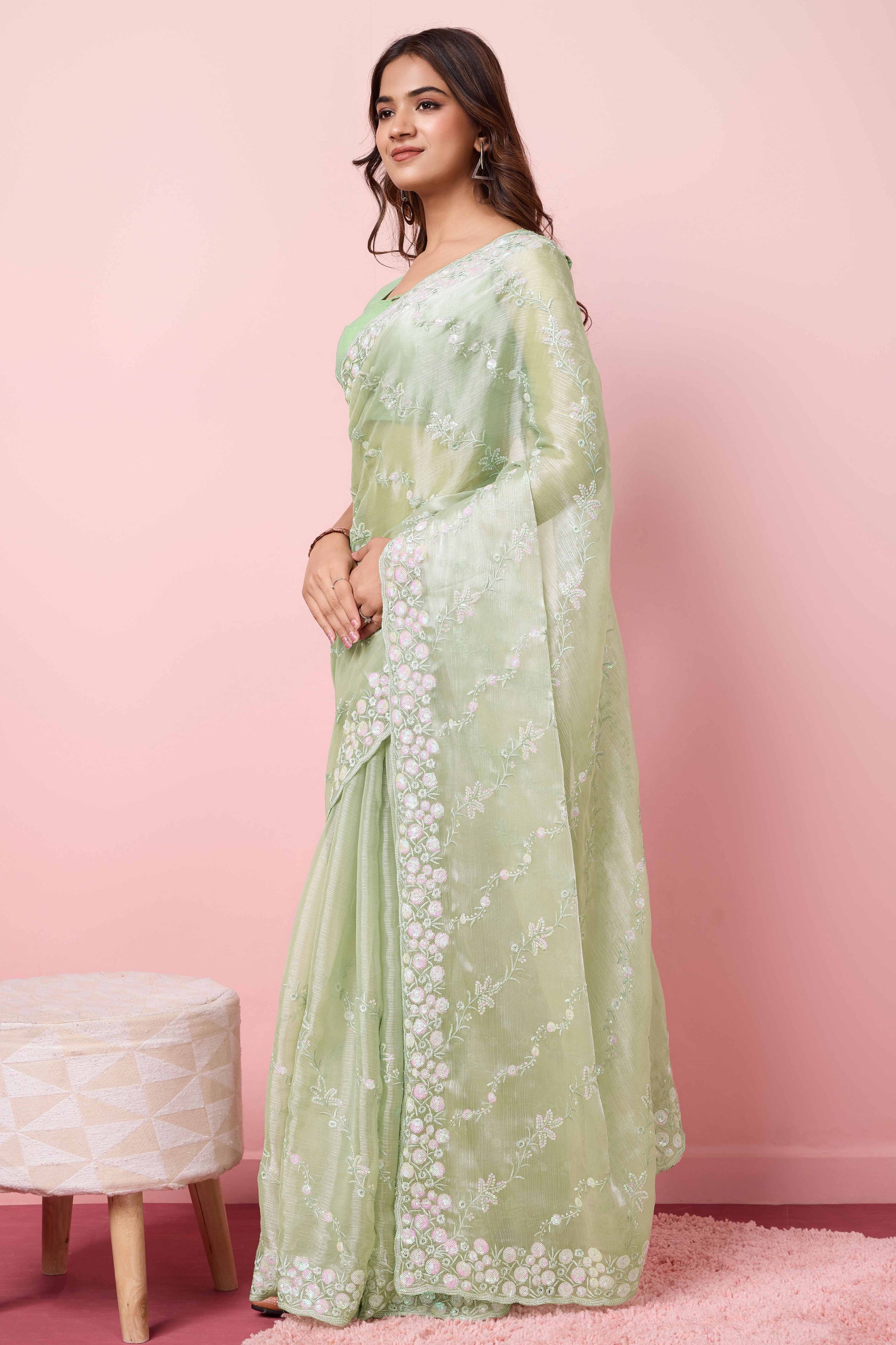 green-floral-sequins-embroidered-burberry-silk-saree