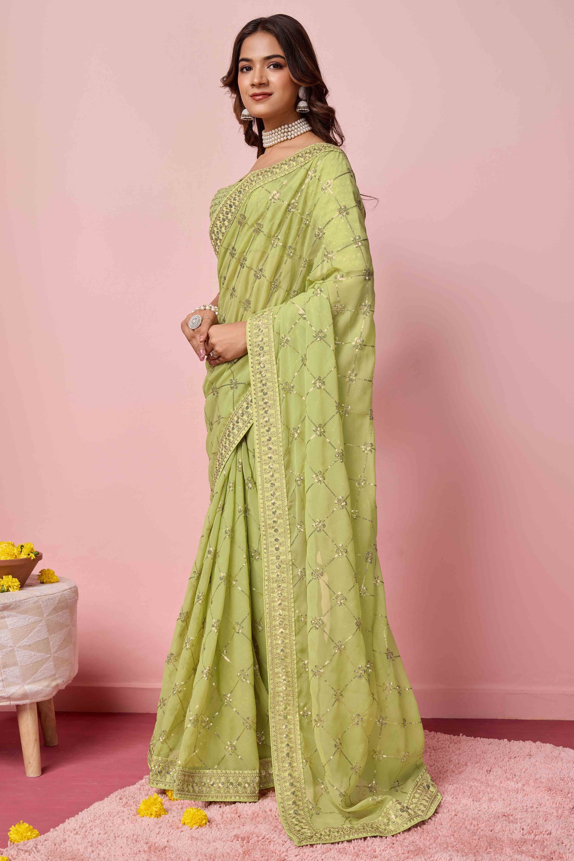 green-sequins-embroidered-georgette-saree-17