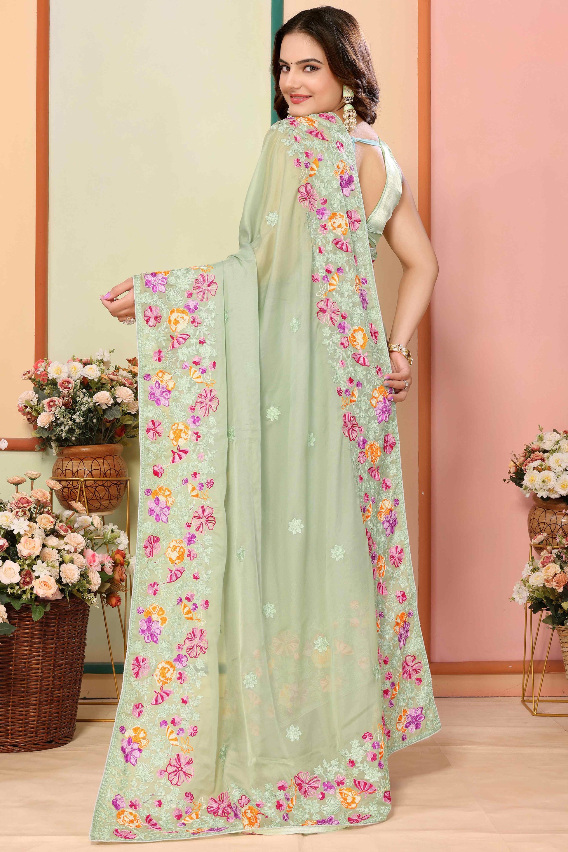 green-floral-embroidered-organza-saree-17
