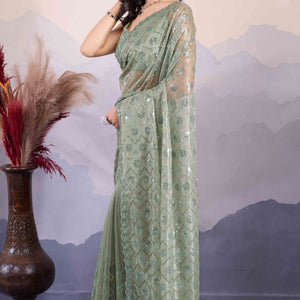green-sequins-embroidered-twill-net-saree