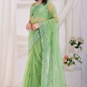 green-floral-sequins-embroidered-twill-net-saree-8