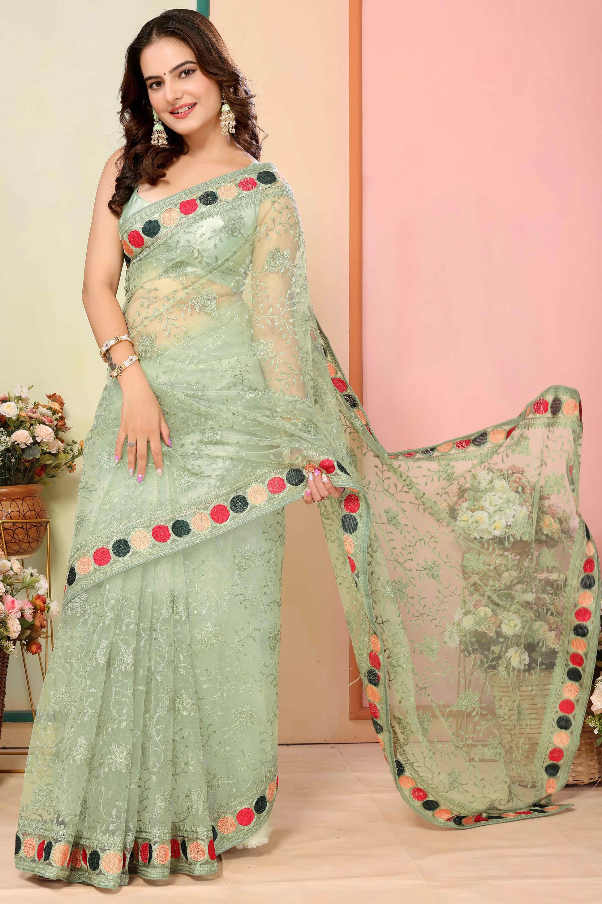 green-floral-embroidered-net-saree-19