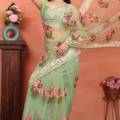 green-floral-embroidered-net-saree-8
