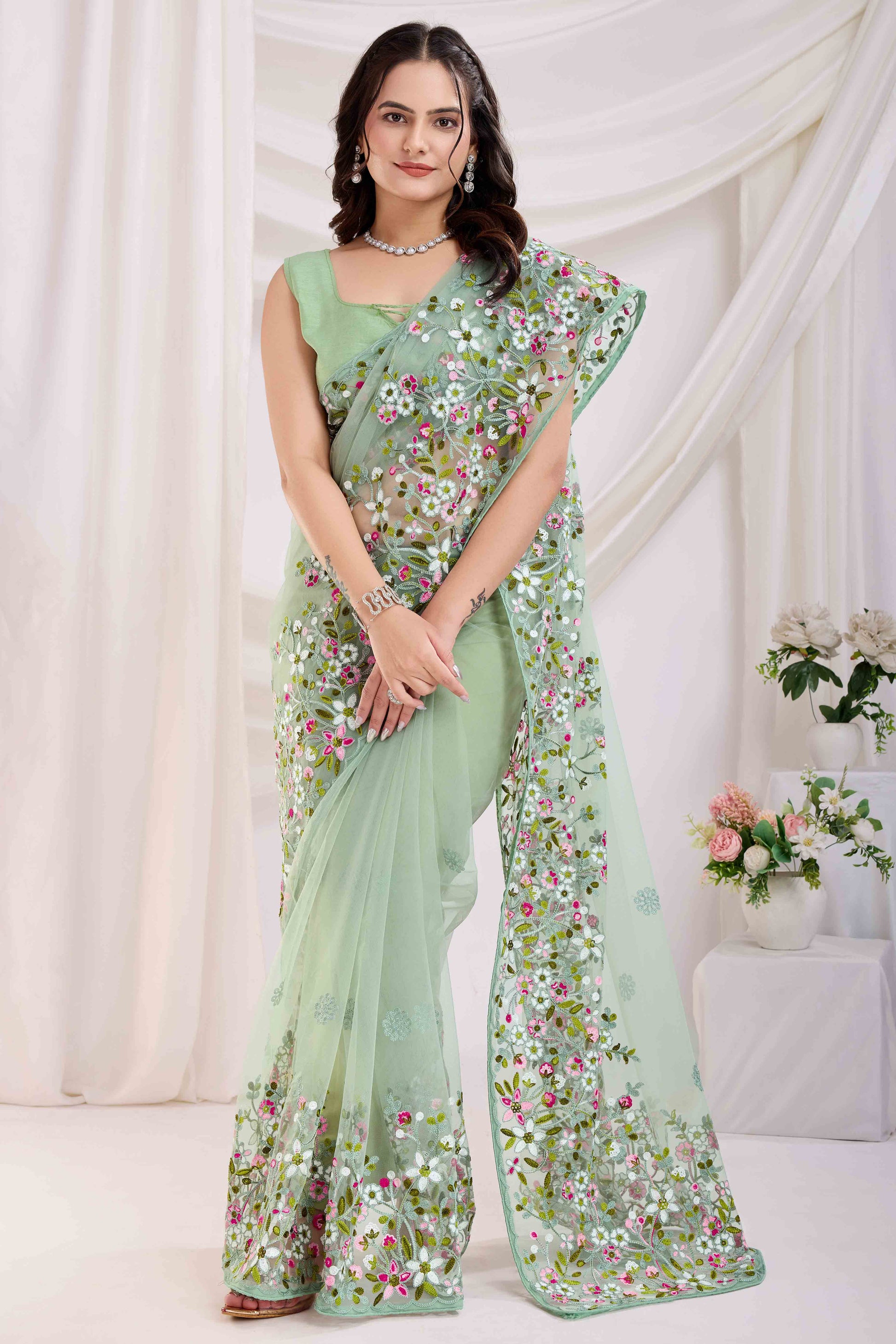 green-floral-embroidered-net-saree-31