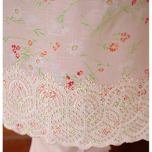 Light Peach Floral Digital Printed Pure Cotton Salwar Suit