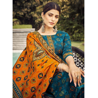 Morpich Printed Pashmina Suit