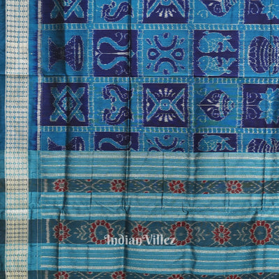 Blue Odisha Ikat Sambalpuri Silk Saree
