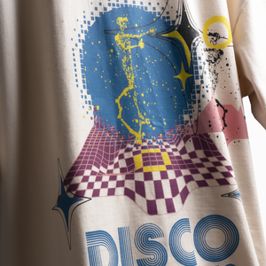 Superkicks | STARRY DISCO T-SHIRT  { PEACH