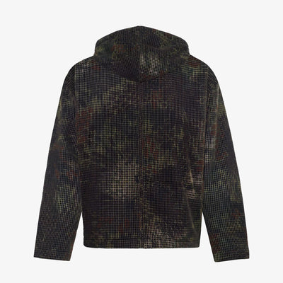 ALMOST GODS | MANDRAKE CAMO NET ZIP HOODIE { BROWN