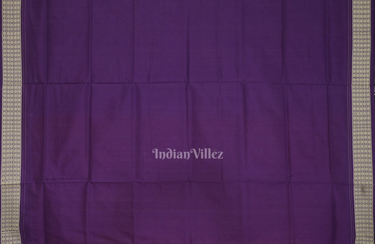 Orange Odisha Ikat Tribal Theme Sambalpuri Silk Saree