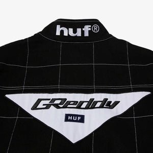 HUF | X GREDDY RACING TEAM JACKET  { BLACK/WHITE