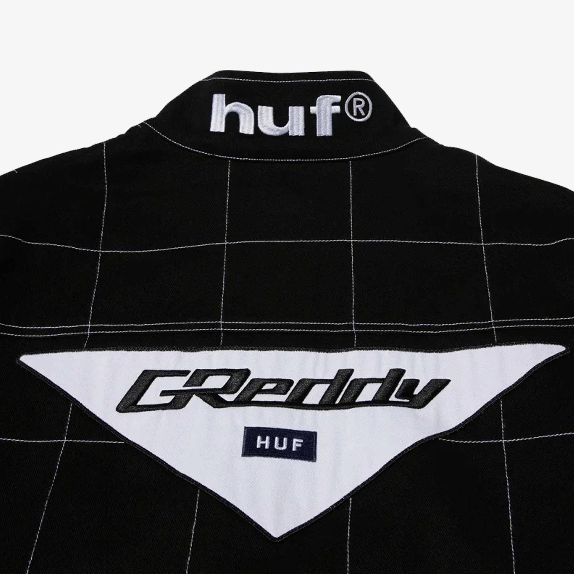 HUF | X GREDDY RACING TEAM JACKET  { BLACK/WHITE