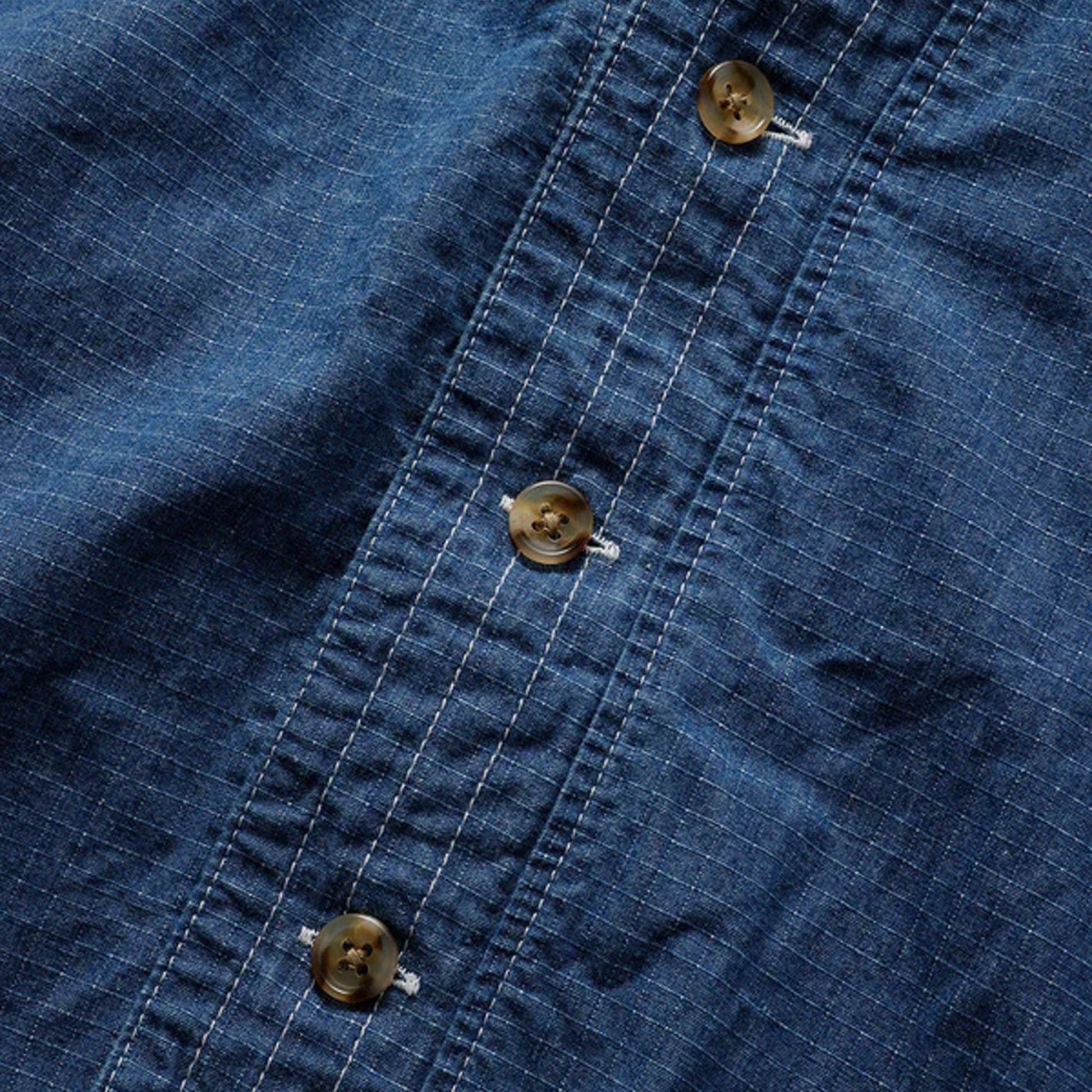 FDMTL | DENIM HAORI SHIRT 2YR WASH  { INDIGO