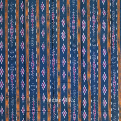 Blue Mehendi Green  Pasapali Sambalpuri Cotton Dress set with Dupatta