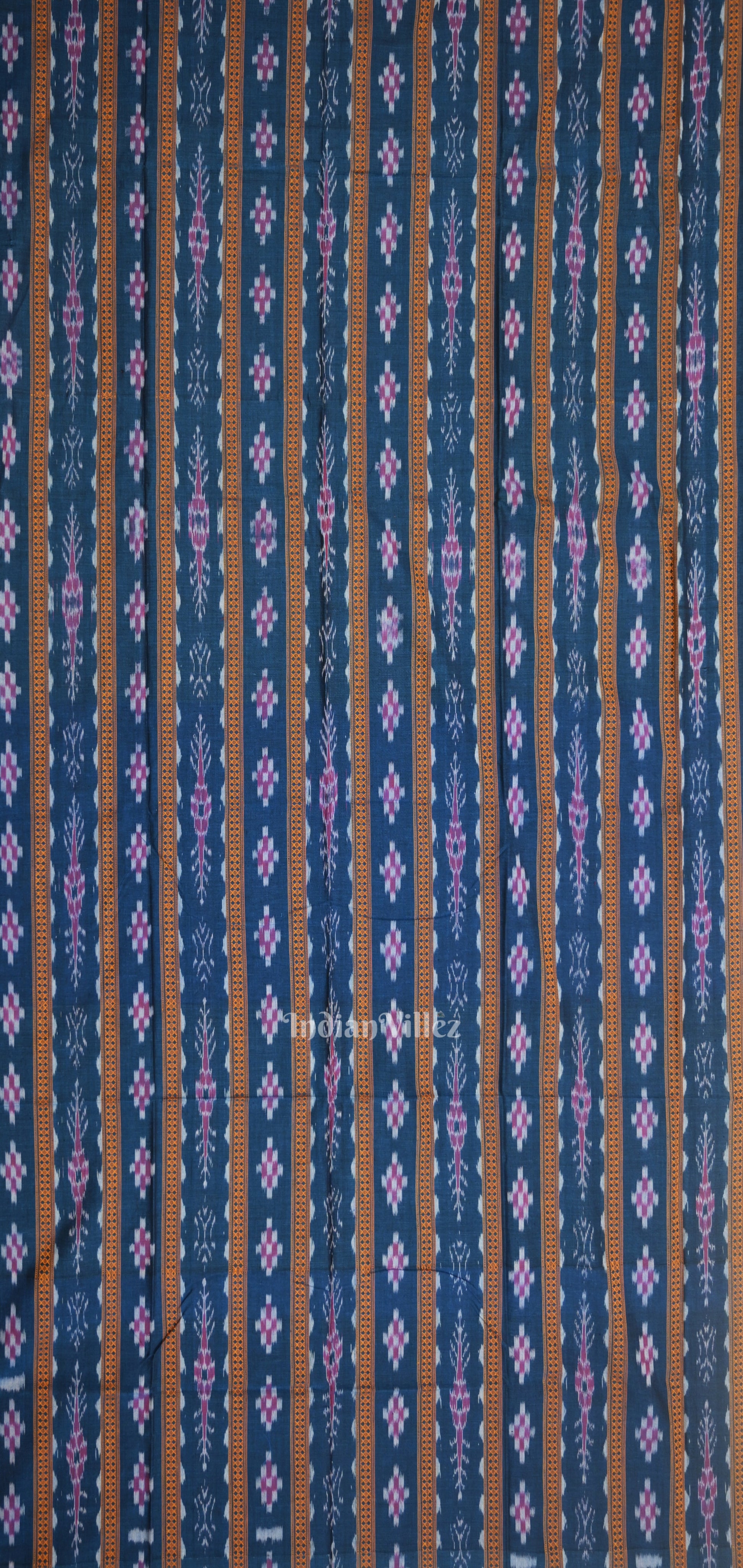 Blue Mehendi Green  Pasapali Sambalpuri Cotton Dress set with Dupatta