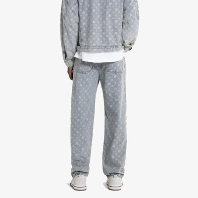Represent | R3 MONOGRAM BAGGY DENIM  { STONE WASH