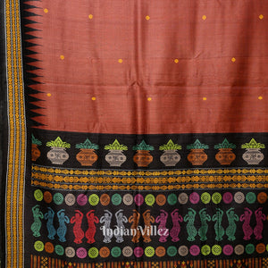 Fire Red Gopalpur Tussar Silk Saree