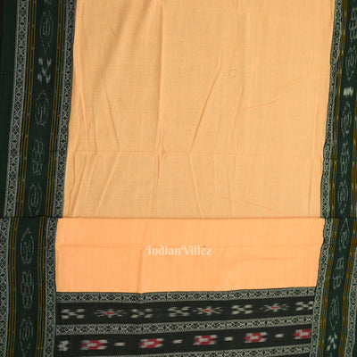 Green Cream  Maniabandha Sambalpuri Cotton Dress set & Dupatta