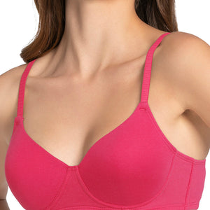 Cotton Dream Padded Non Wired T-shirt Bra - Azalea