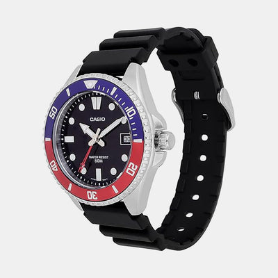 Enticer Men Quartz Black Dial Analog Resin Watch A2194