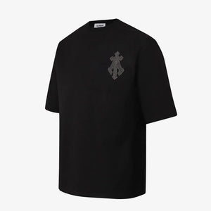 ALMOST GODS | ALMOST GODS TEE IN ZARI EMOBROIDERY { BLACK