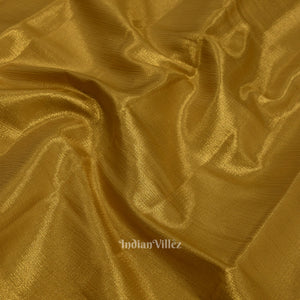 Golden Pure Kanjivaram Tissue Silk Saree