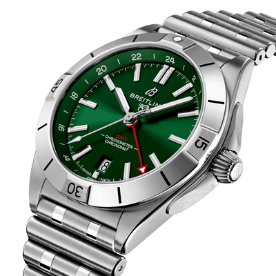 Breitling Chronomat Automatic GMT Green Dial Men 40mm