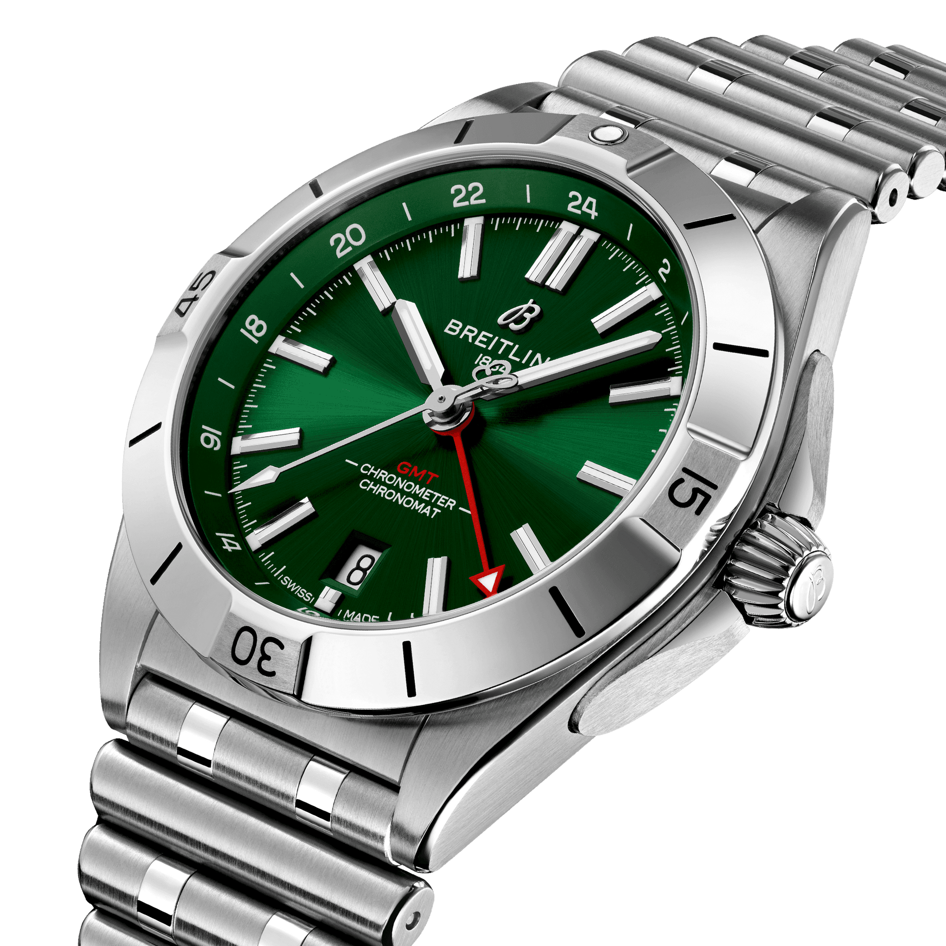 Breitling Chronomat Automatic GMT Green Dial Men 40mm