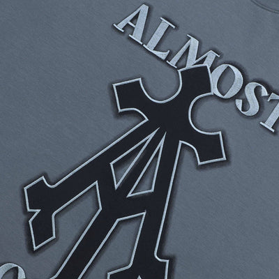ALMOST GODS | ALPHA CROSS SPRAY PAINT TEE { GREY