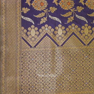 Blue Meenakari Banarasi Katan Silk Saree