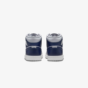 NIKE | AIR JORDAN 1 MID { WHITE/MIDNIGHT NAVY-WOLF GREY